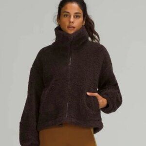 Lululemon chocolate brown fleece jacket